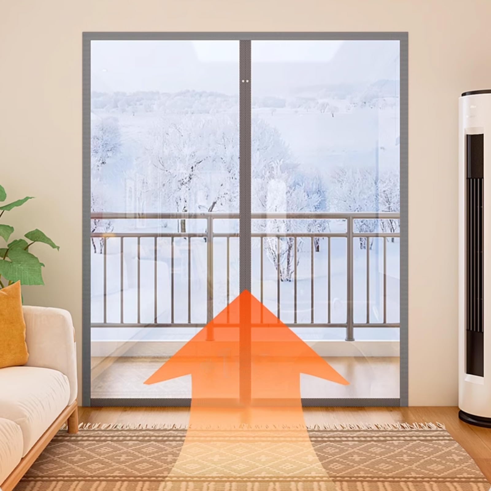 Magnétique Rideau de Porte Isolant Thermique,protection contre le froid
