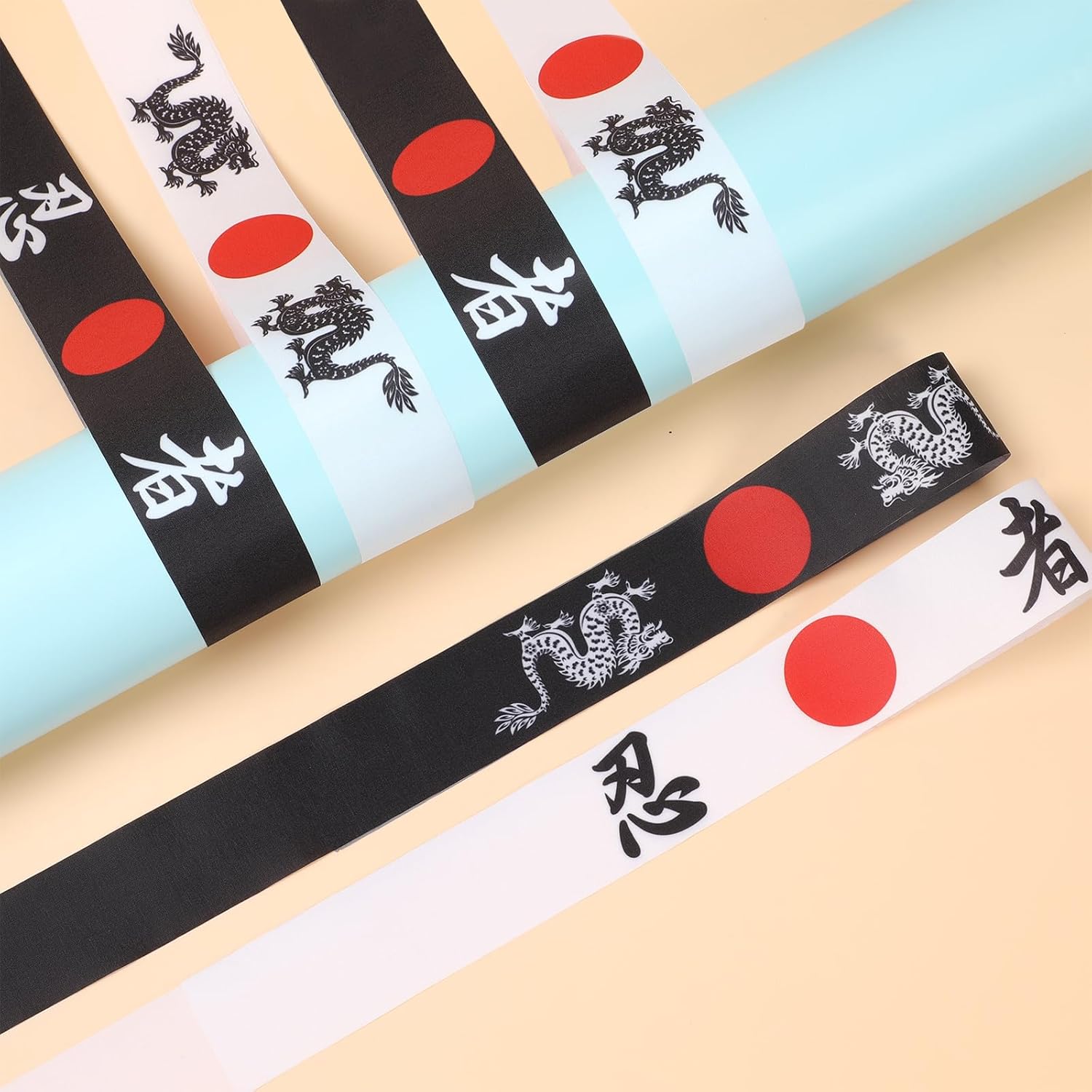 ZOIIWA 48Pcs Japanese Karate Headband Japanese Sushi Chef Bandana Headwear for Karate Sports Kitchen Cooking Headbands Supply for Birthday Party Favors - Image 4