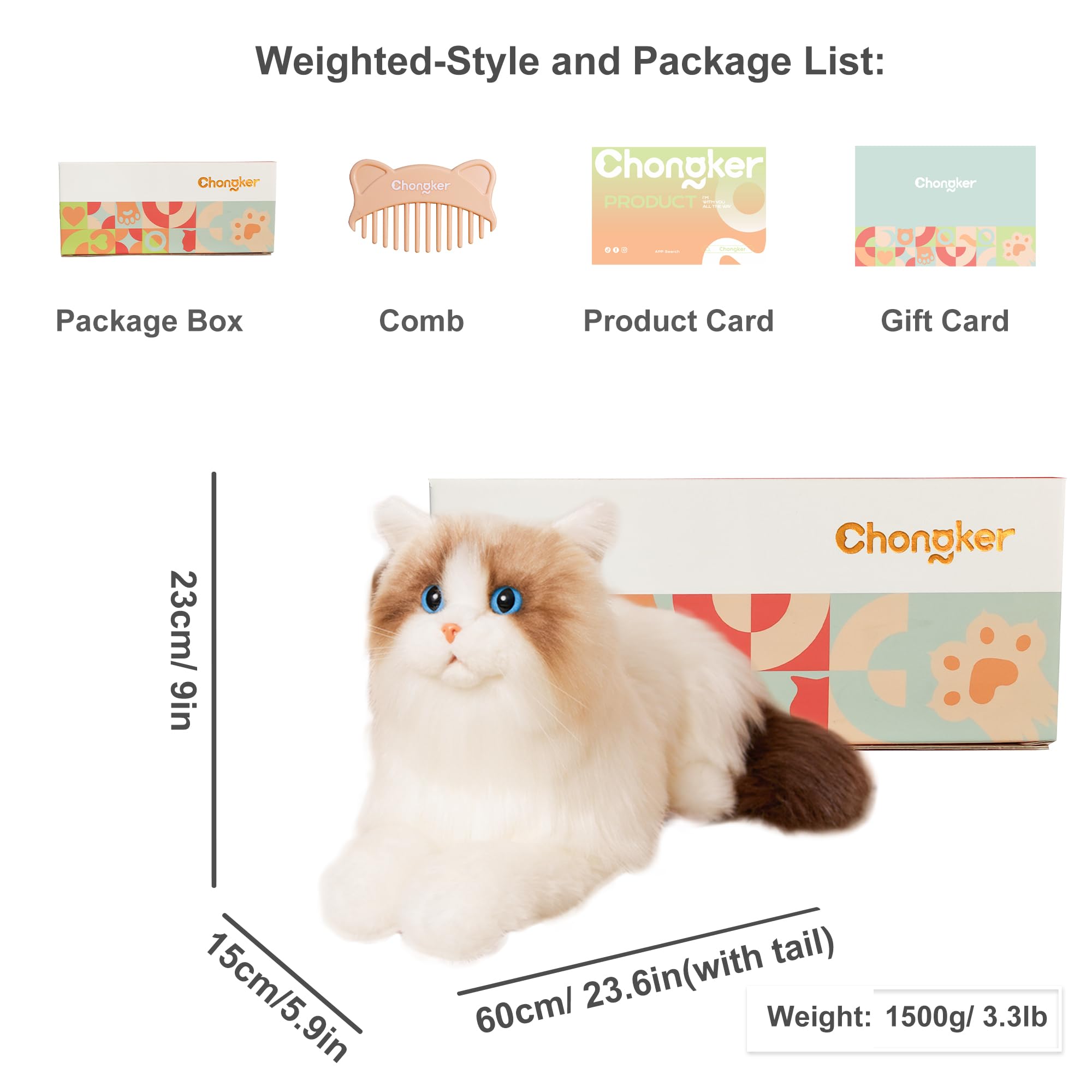 Amazon.co.jp: Chongker 加重4.5ポンド ぬいぐるみ ハンドメイド