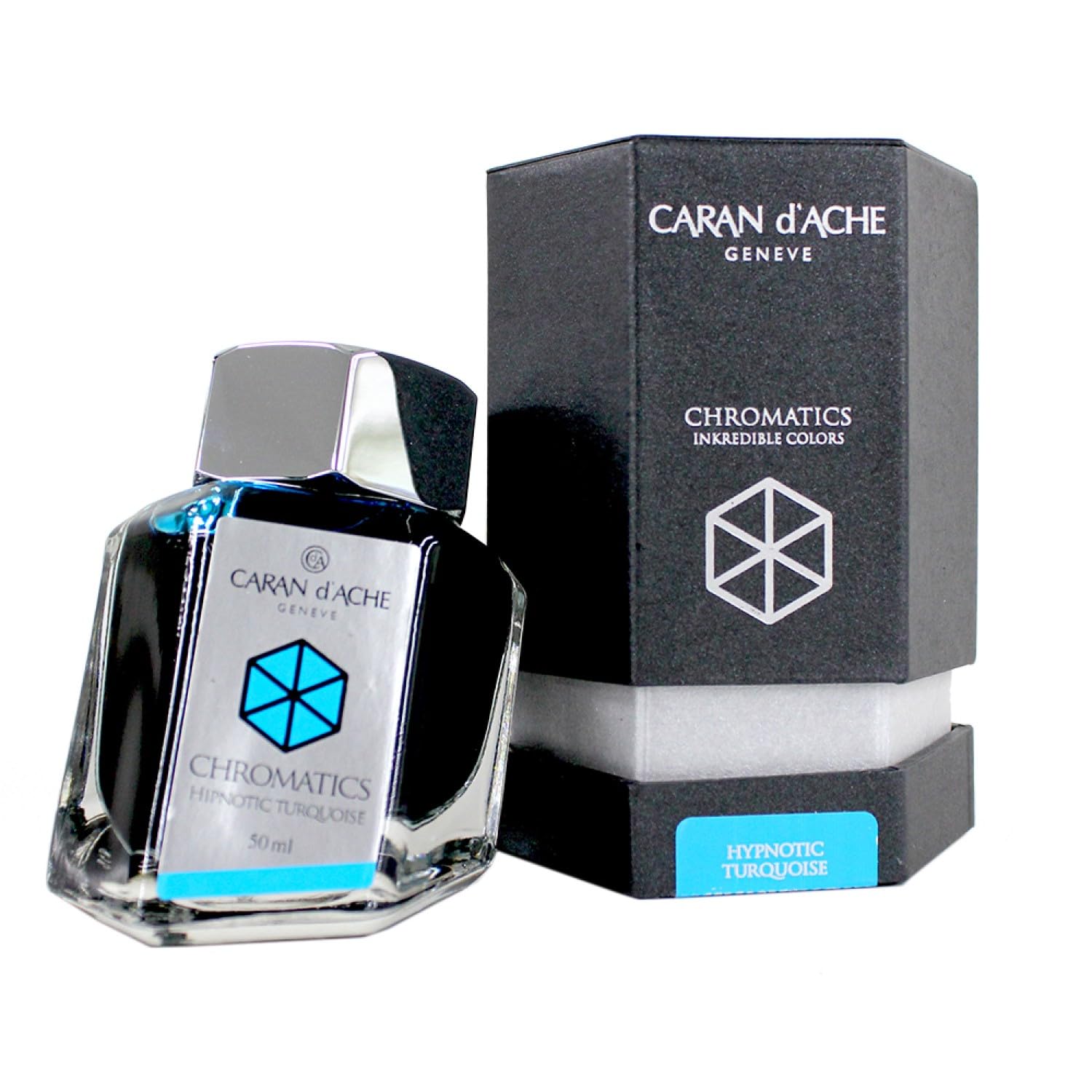 Caran d'Ache Butelka z atramentem chromatycznym 50 ml - hipnotyczny turkus