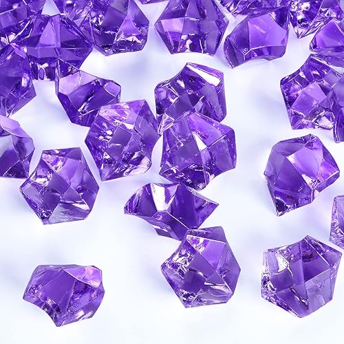 Babenest - Rocas de hielo trituradas acrílicas, 150 piezas de cristales falsos, cubos de hielo de plástico, gemas de diamantes para rellenos de
