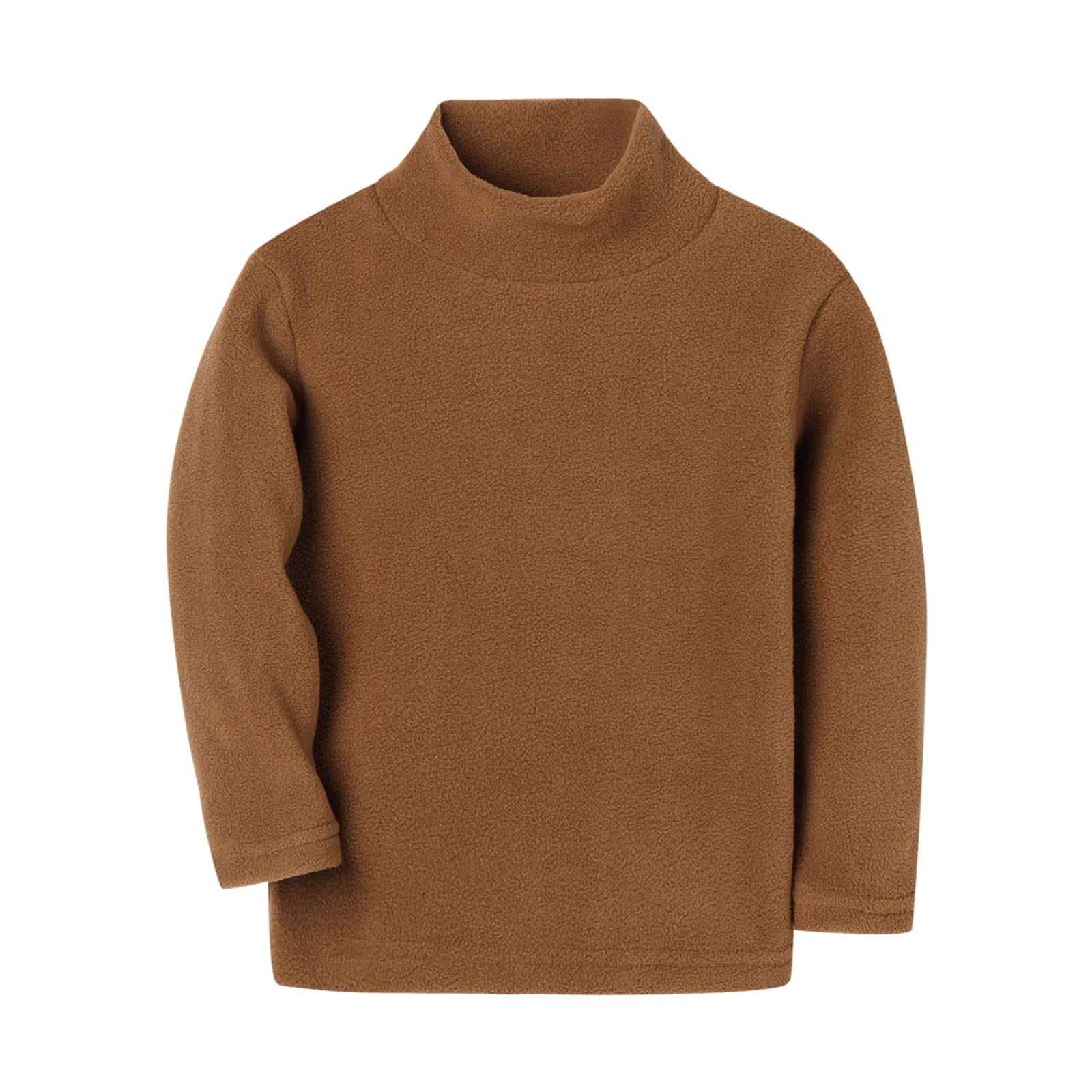 Mud Kingdom Kids Fleece Shirts High Collar Soft Tops Unisex