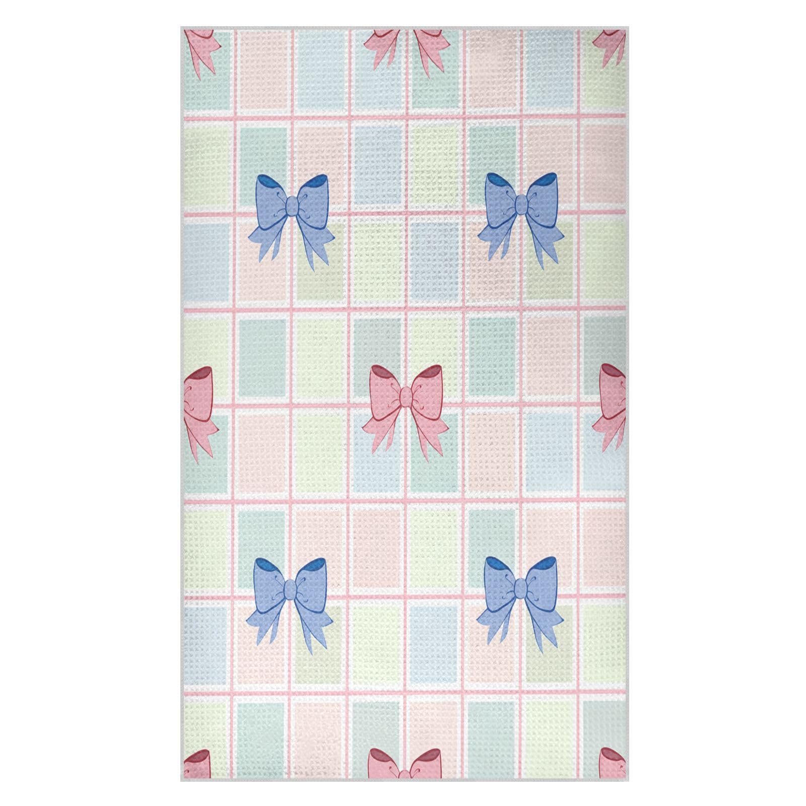 JiangGgen Bows Kitchen Towel 1-Pack Soft Absorbent Dish Towel