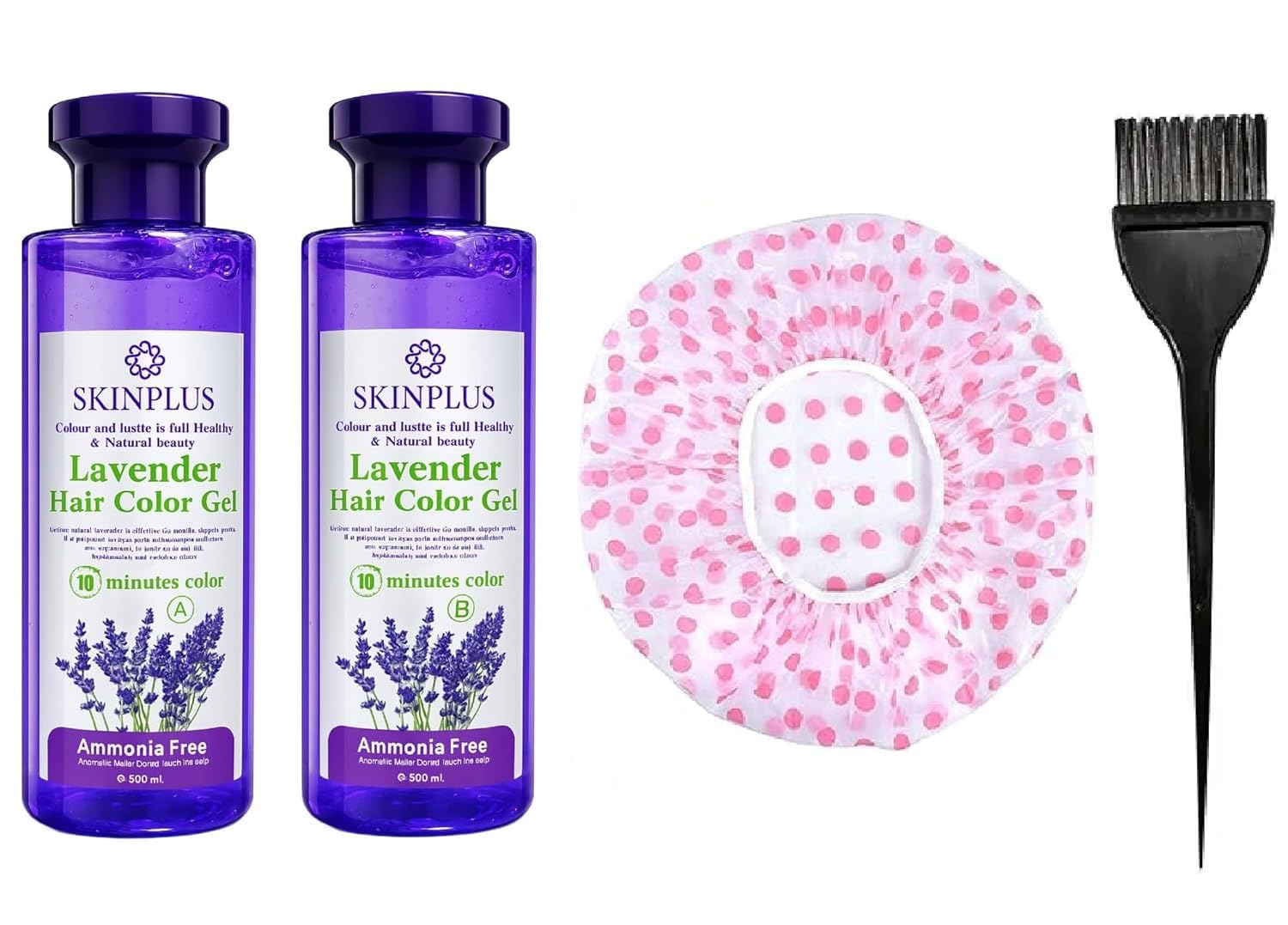 SKINPLUS Lavender Hair Color Dye Gel 1000ml with Shaver Cap, Hair Dye Brush-picture-35