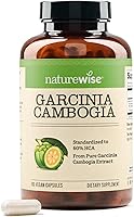 Vista 1 de NatureWise Garcinia Cambogia - 60% Concentración de HCA Extracto, Apoyo Natural para Metas de Peso y Niveles de Energía - Vegano, Sin GMO, Sin