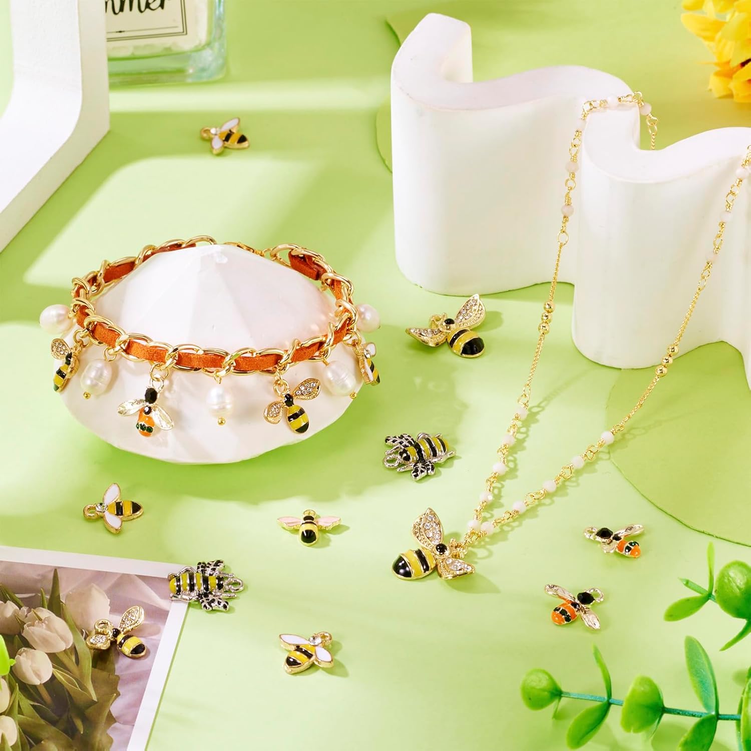 Craftdady Enamel Dangle Charms Pendant Food Animal Flower Cute Charms Colorful Metal Fruit Pendants Hang Ornament for Craft Bracelet Necklace Earring Key Chains Jewelry Making - Image 2