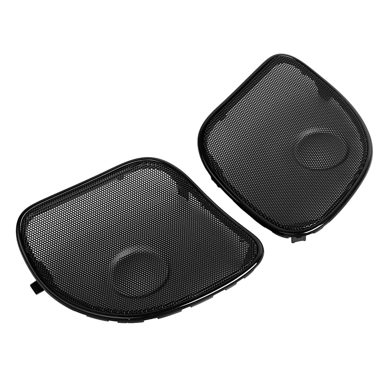 YDLMT All Black Fairing Mesh Front Speaker Grills Cover Trim Replacement for Harley Road Glide FLTRX FLTRU FLTRXS 2015-Up