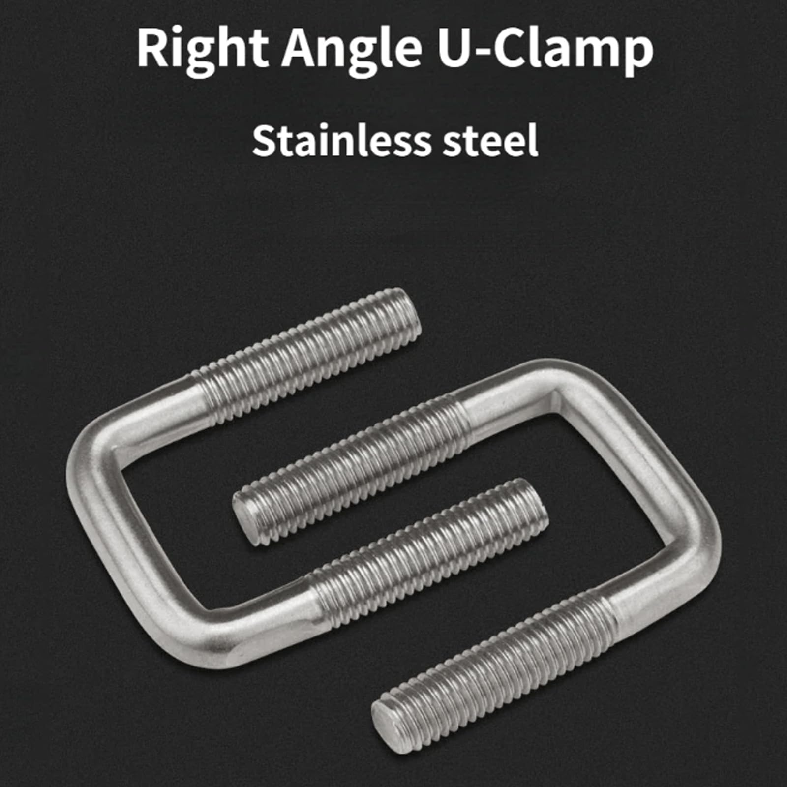 Collier de serrage carré M8, 2 paquets, vis en U en acier inoxydable, fournitures industrielles et scientifiques pour bateau de Ski