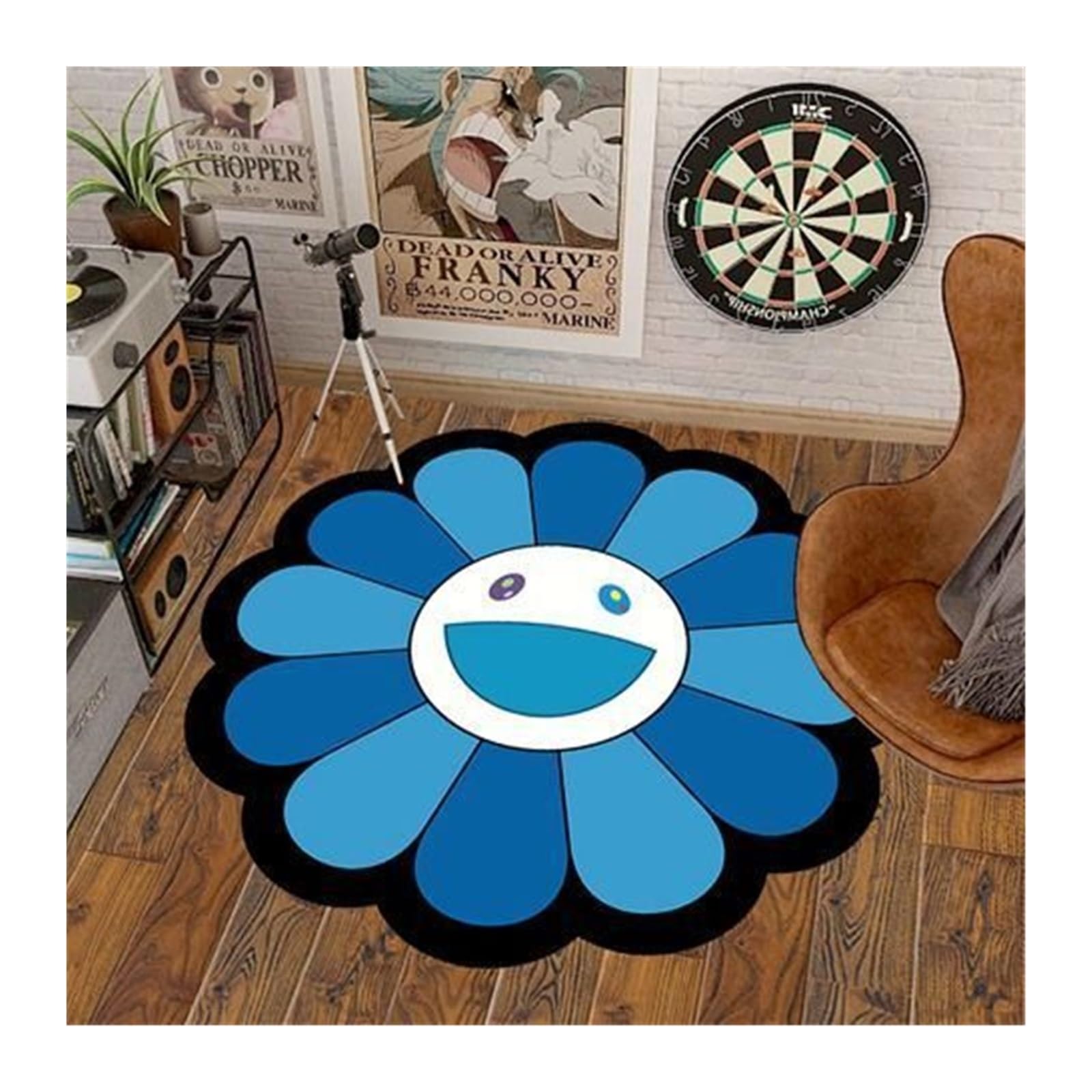 Tapis en peluche douce Takashi Murakami absorbant pour salle de bain et cuisine