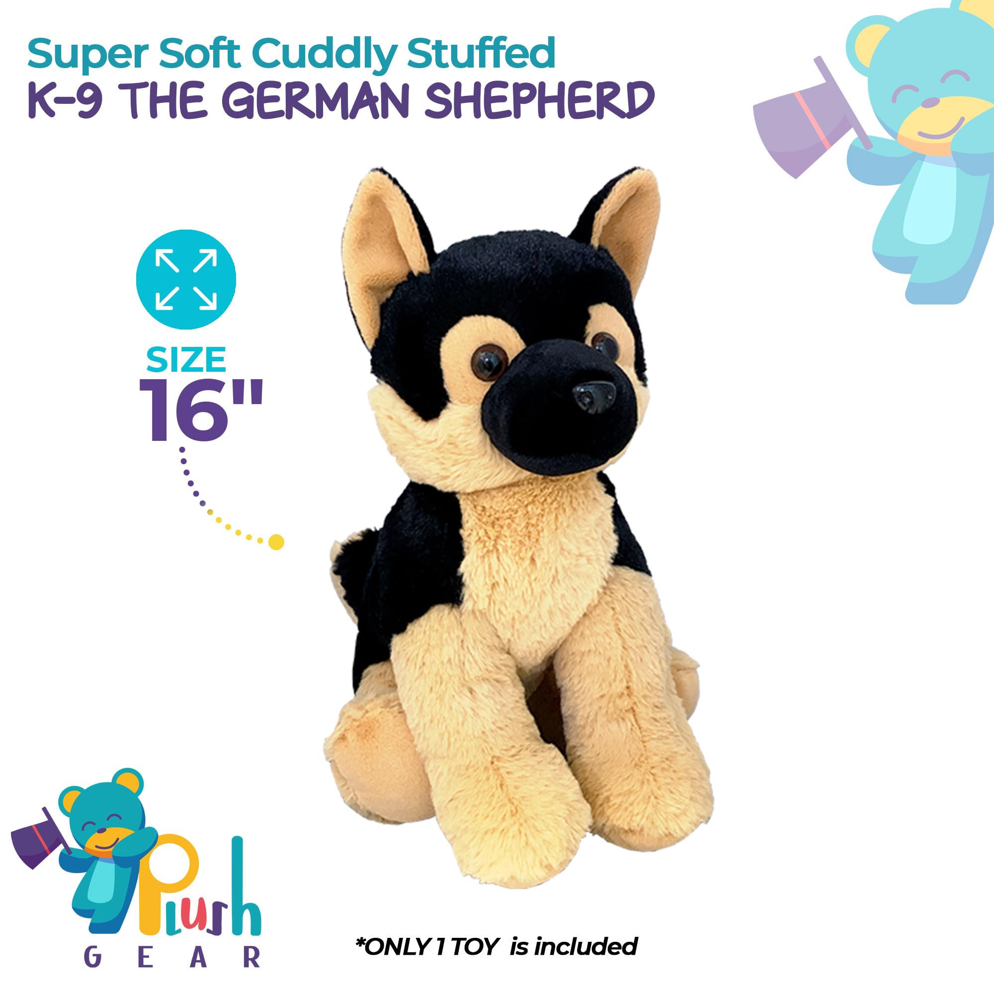 Amazon.com: K-9 The German Shepherd 16″ Plush Stuffed Animal Soft