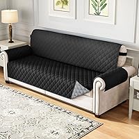 Vista 1 de Fundas de cojín impermeables para sillón reclinable, funda antideslizante para sofá de 1, 2, 3, 4 plazas, funda protectora para gatos y perros, Negro