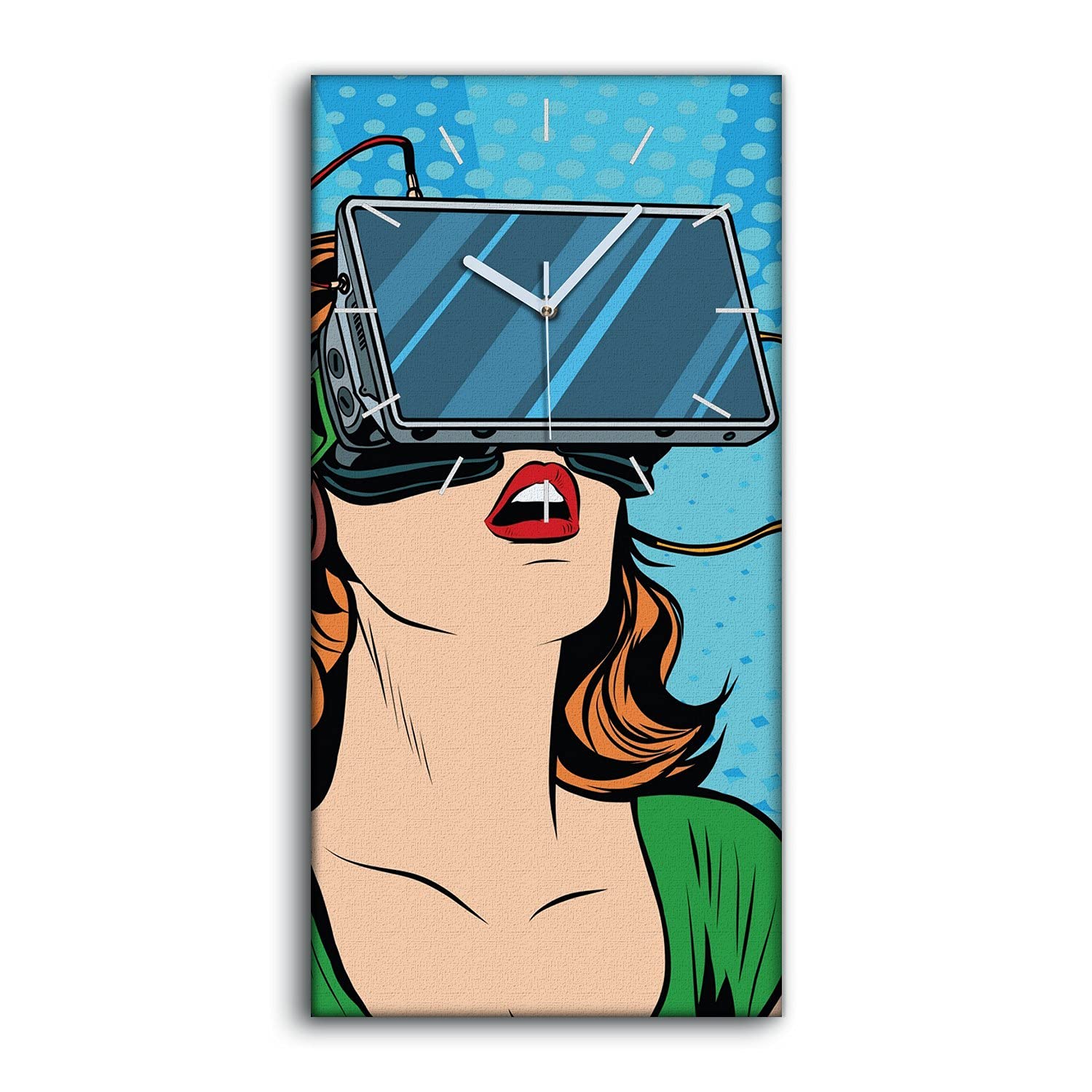 Horloge sur toile abstrait salon image moderne murale sans tic tac