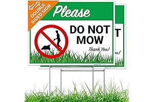 Double-Sided Please Do Not Mow Yard Sign Guards Your Lush Lawn