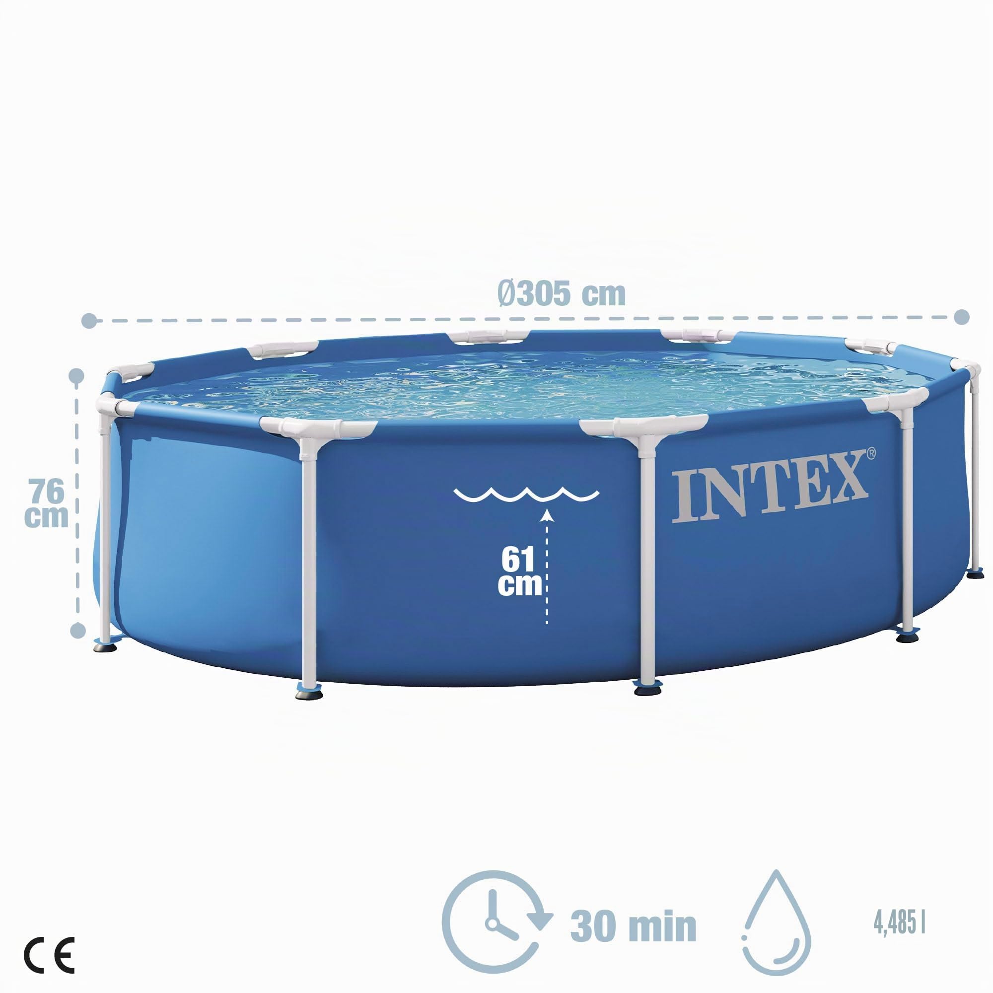 Intex 28202ND 3.05m x 76cm Metal Frame Pool Set (Includes Filter Pump)