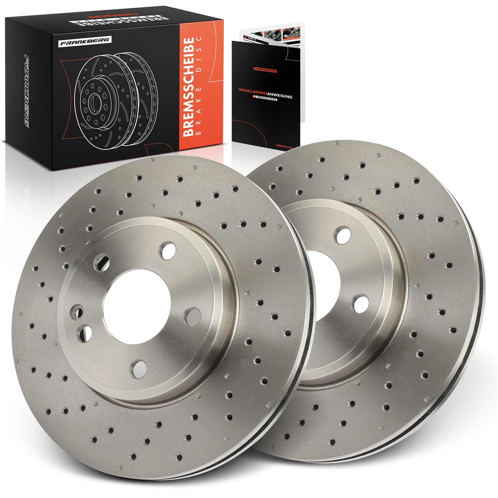 Frankberg 2 discos de freno delanteros ventilados ⌀295 mm A2464212512 | Compatible con: Clase A W176, CLA Shooting Brake X117, CLA Coupé C117, Clase B W242 W246, Clase GLA X156