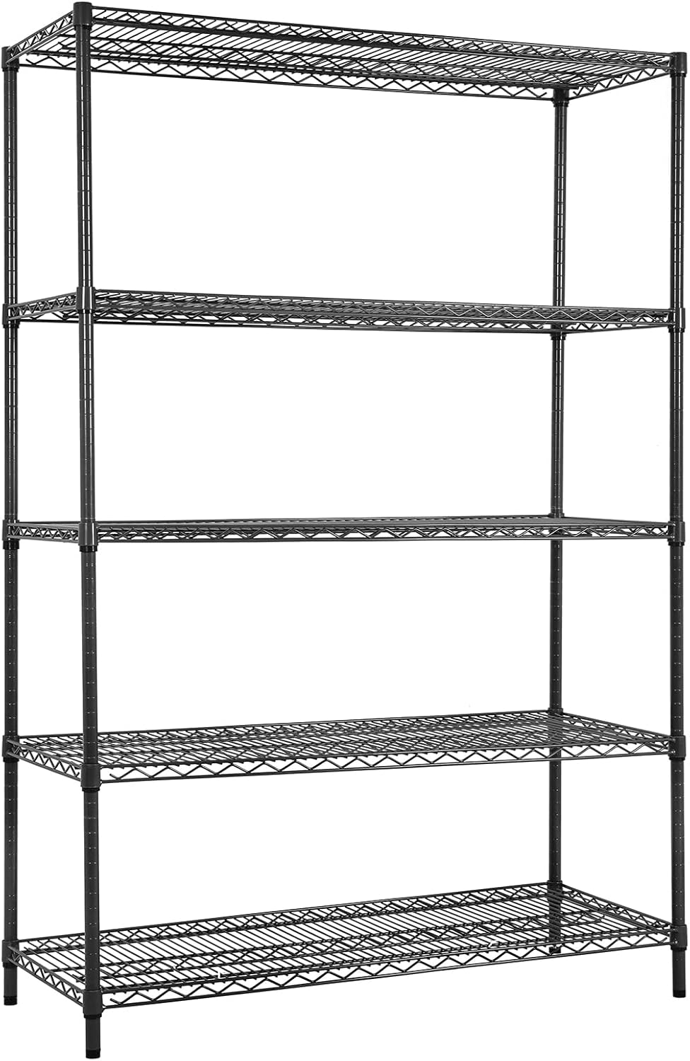 Land Guard 5 Tier Black Storage Racks and Shelving 48" L