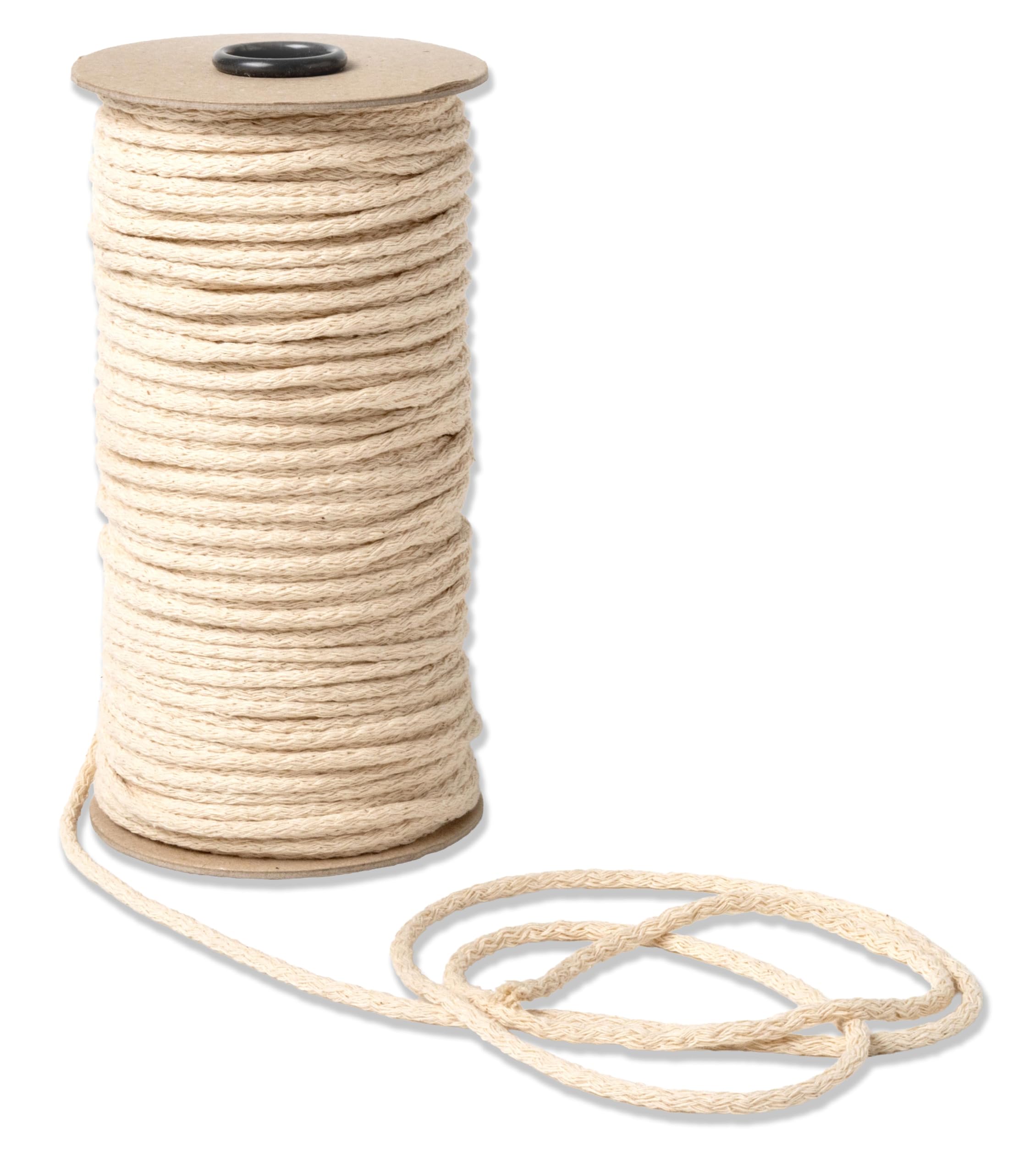IPEA Hilo de Macramé de Algodón Natural – 4 mm x 100 Metros – Rollo Súper Largo – Cuerda de Macramé