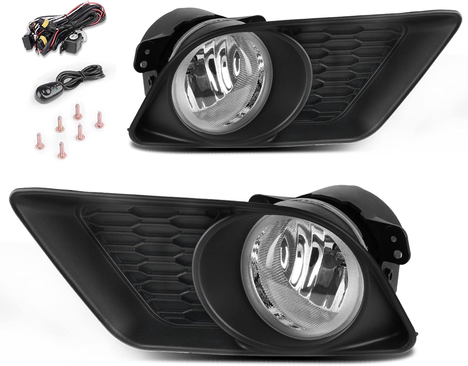 Fog/Driving Lights For 1114 Dodge Charger Clear Lens Chrome Housing