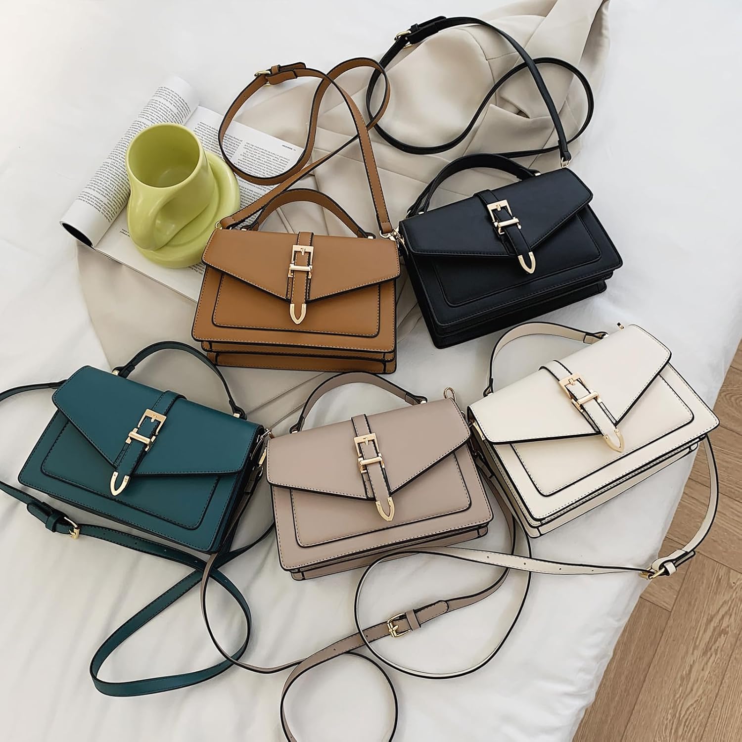 Travistar Crossbody Bags for Women Trendy - Small Cross Body Purse Shoulder Bag Leather Handbags Evening Clutch with 2 Straps - Image 7