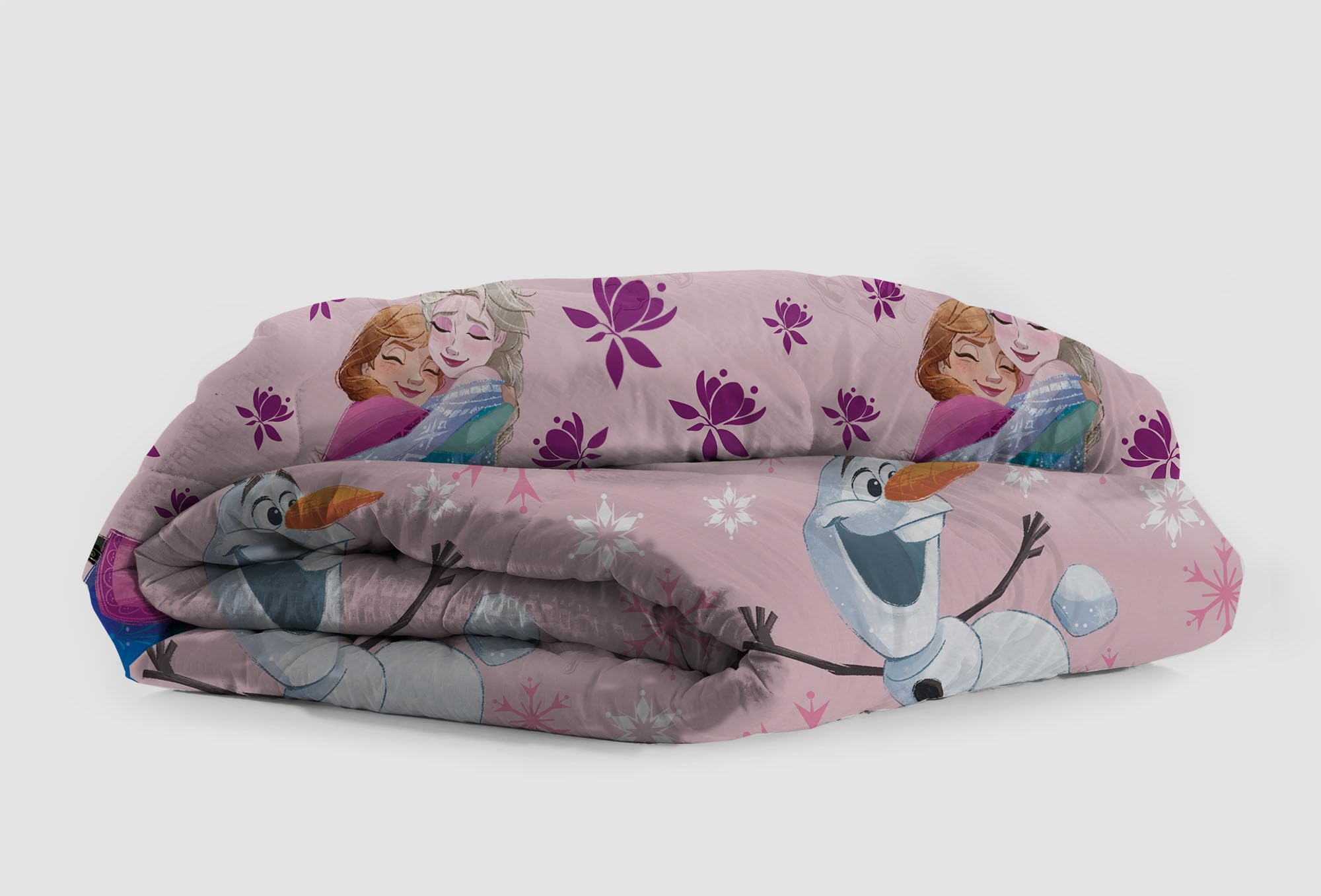 Disney - Juego de Funda nórdica para Cama Individual, Funda nórdica + Funda de Almohada, Juego de Funda nórdica con Funda de Almohada, Funda nórdica 155 x 200 cm, 100% algodón, Frozen, (no contiente