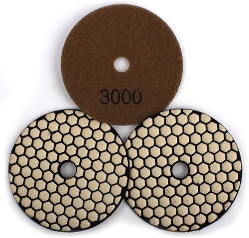 Miniatura 9 de Z-LION Almohadillas de pulido de diamante seco de 4 "con almohadilla de respaldo de goma para piedra de granito de mármol de hormigón