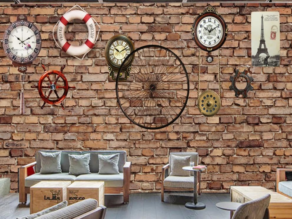 Papier peint intissé style loft pour créer une ambiance bistrot vintage dans un restaurant
