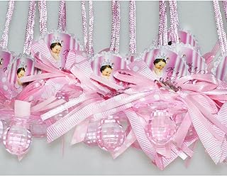 12 PCS Pacifier Crown Necklace Baby Shower Favor Prize Game Boy / Girl Decoration Recuerdos de Baby Shower (Pink)