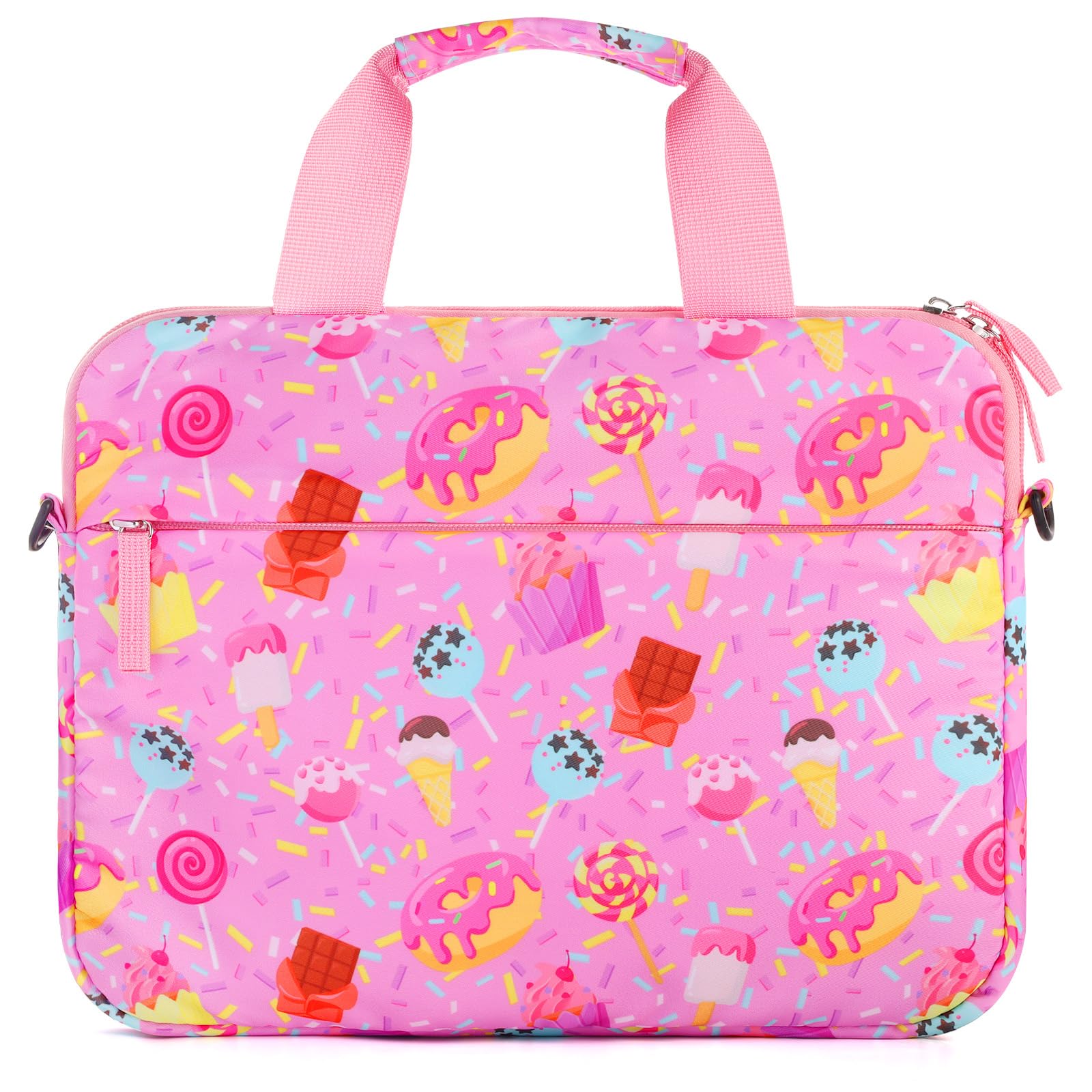 Foxstory Kids Tablet Bag for Girls, Kids Tablet Carrying Case for Fire HD 10, HD 8, Fire 7 Sleeve Bag Kid Kindle Bag, iPad Bag for Kid, Candy Pink