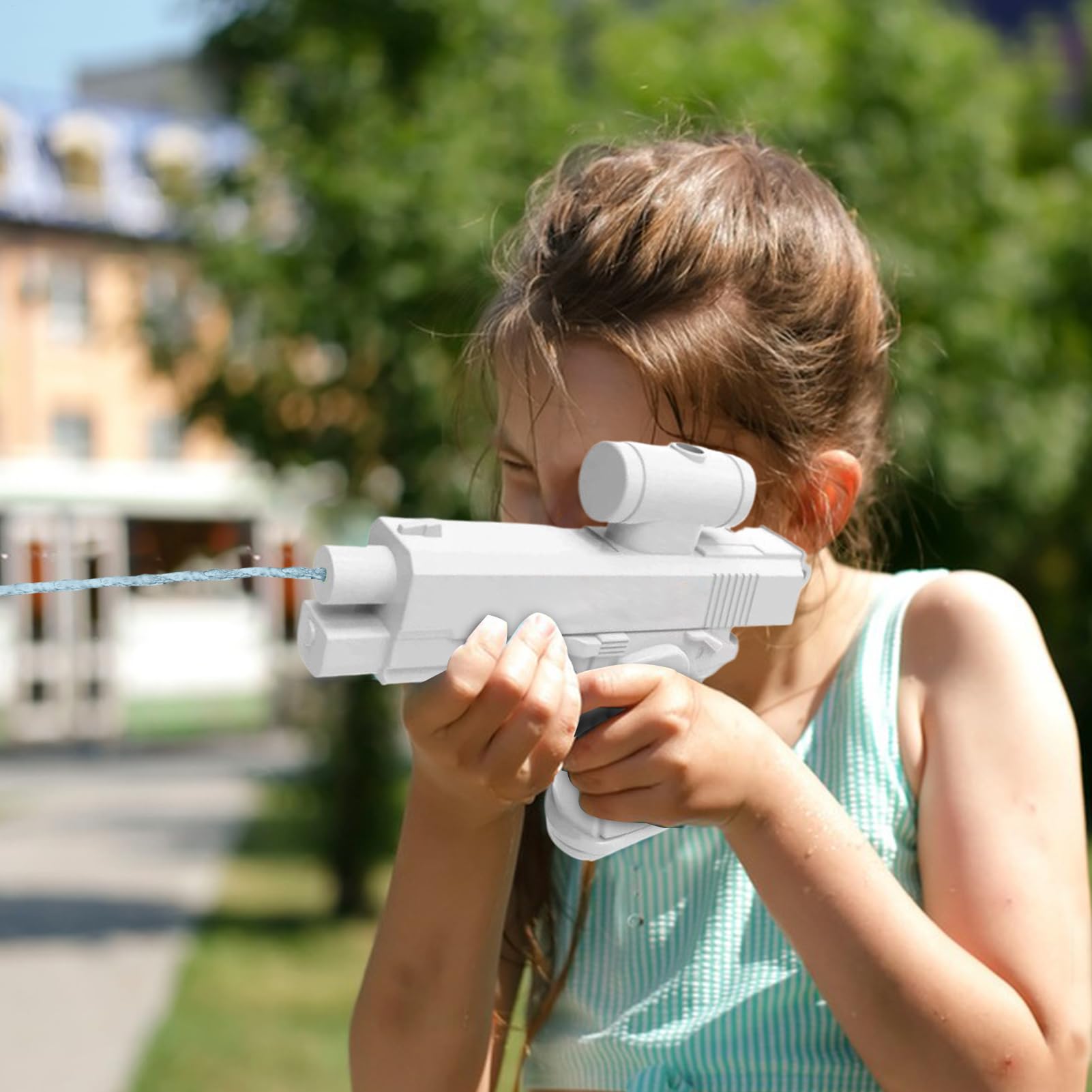 Prank dwukierunkowy pistolet na wodę, odwrócony spray do wody Squirter Toys | Zabawka do wyciskania wody | Pistolet na wodę może być używany z przodu i z tyłu, latem na świeżym powietrzu, do kąpieli