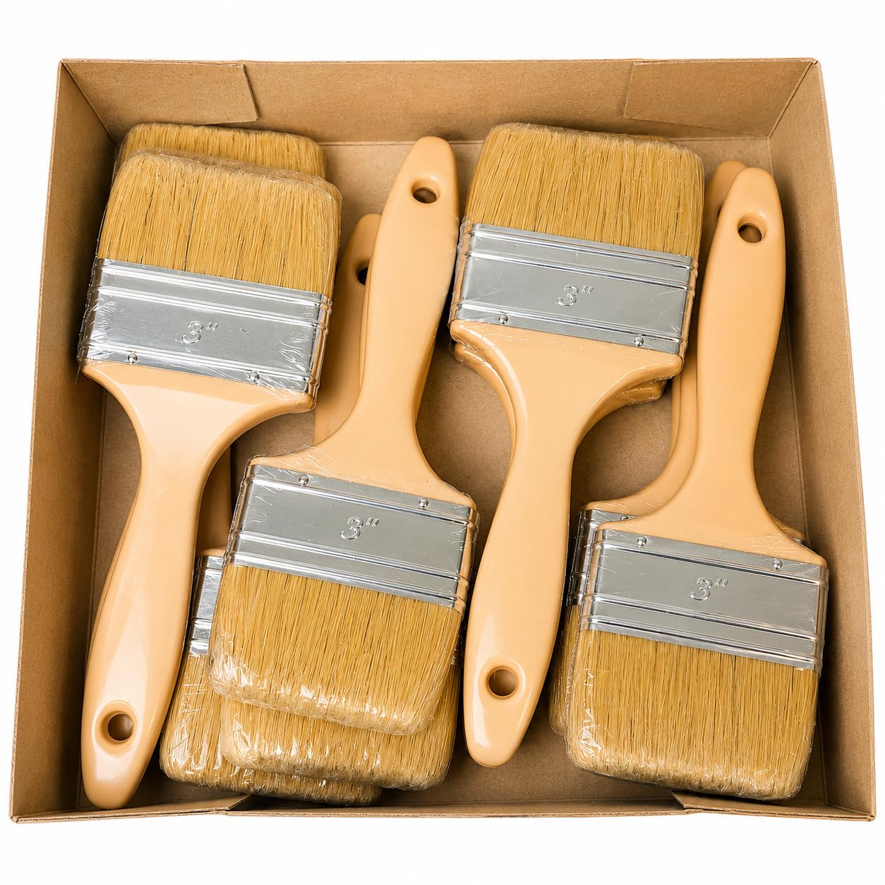 Polycraft Natural/Non-Synthetic Gelcoat & Fibreglass Laminating Brush - 12 Pack (75mm (3"))