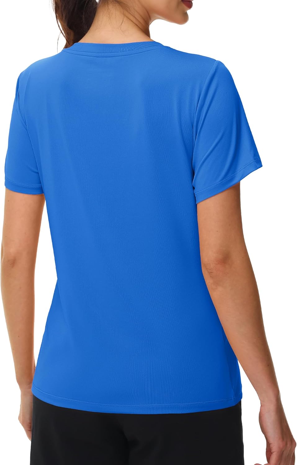 MAGCOMSEN Workout Tops for Women UPF 80+ V-Neck Short Sleeve Tee Shirt Quick Dry T Shirts Gym Athletic Yoga Top - Image 2