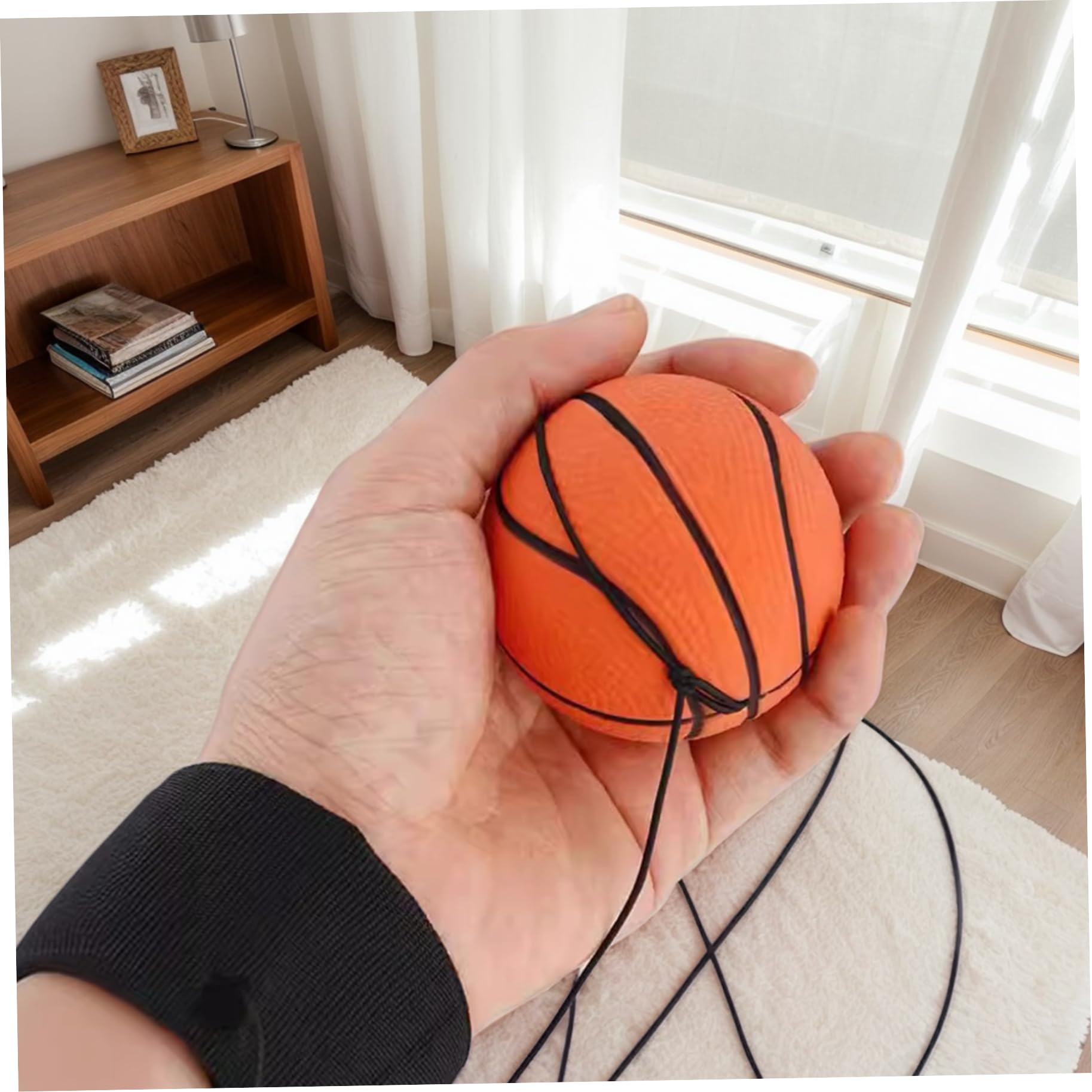 Palli di ritorno del polso sportivo, palla di rimbalzo in gomma da 2 pc su una corda elastica, palline da polso rimbalzante da 60 mm/2,4 pollici, esercizio efficace per il polso e gioca per bambini a