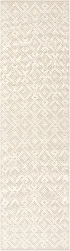 Miniatura 3 de SAFAVIEH Vermont Collection - Alfombra de pasillo, 2 pies 3 pulgadas x 8 pies, marfil, lana y algodón hechos a mano, ideal para zonas de alto