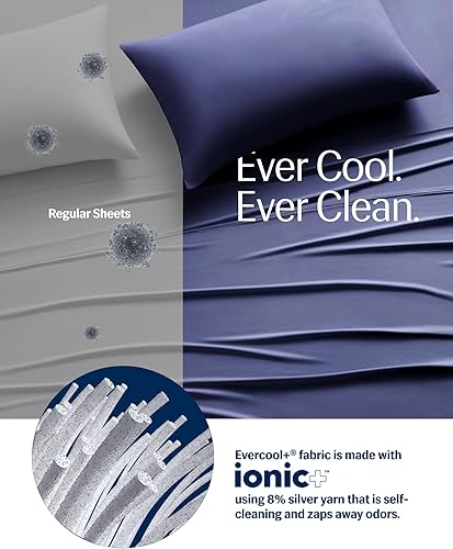 Miniatura 95 de REST® Evercool®+ Juego de sábanas refrescantes, tamaño King, gris claro, sábanas transpirables para personas que duermen con calor y sudores Gris