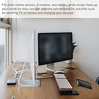 Vista 7 de uxcell Soporte para teléfono celular, paquete de 2 soportes de escritorio horizontales y verticales, soporte magnético plegable para teléfono