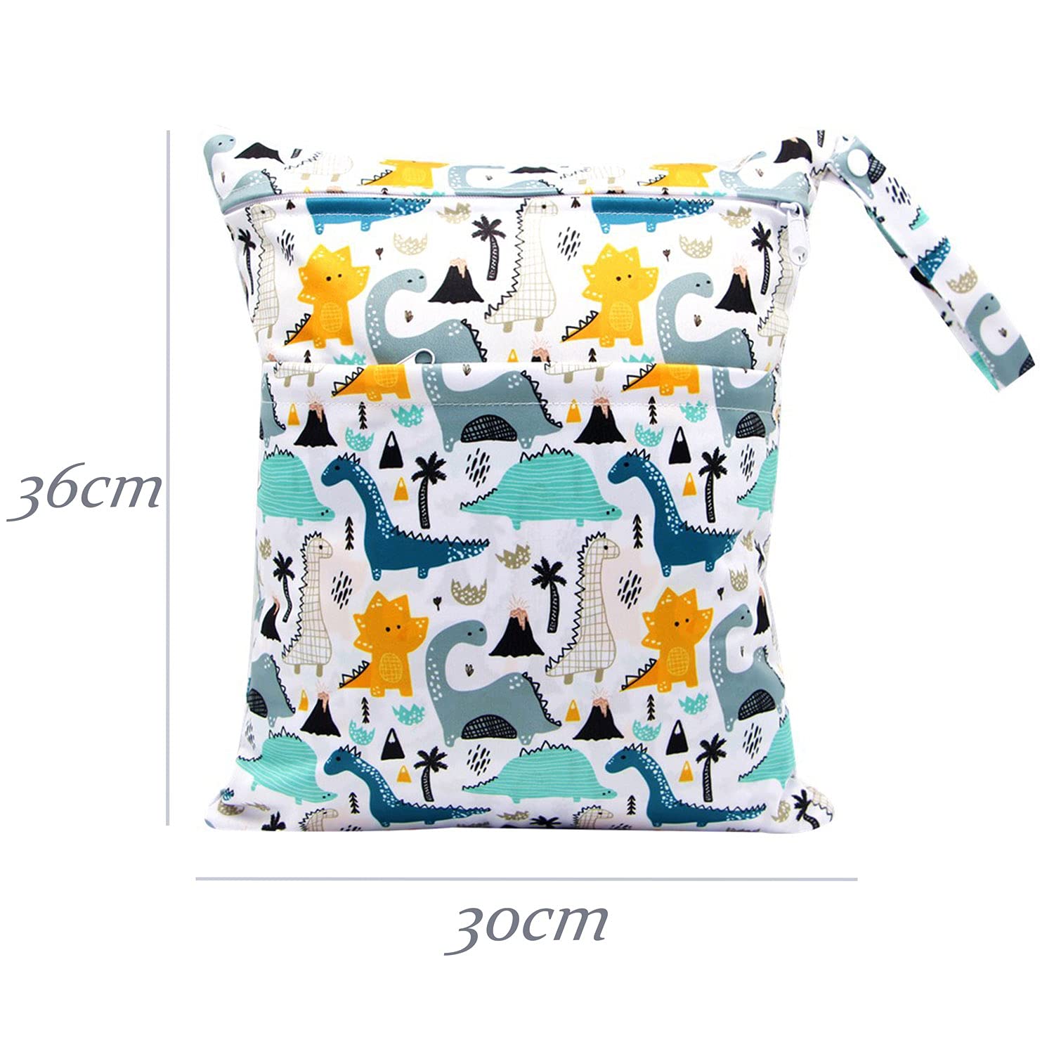 Bolsa Pañales Bebe, Reutilizable Wetbag, Impermeable Lavable con 2 Cremallera para Mamá de Bebé, Transpirable Organizador de Maquillaje de Colgar, Viajes, Playa, Piscina, Gym