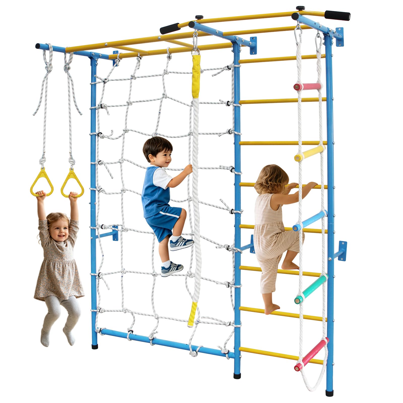 Generisch Equipo de escalada 7 en 1 para niños pequeños, soporta hasta 99,8 kg