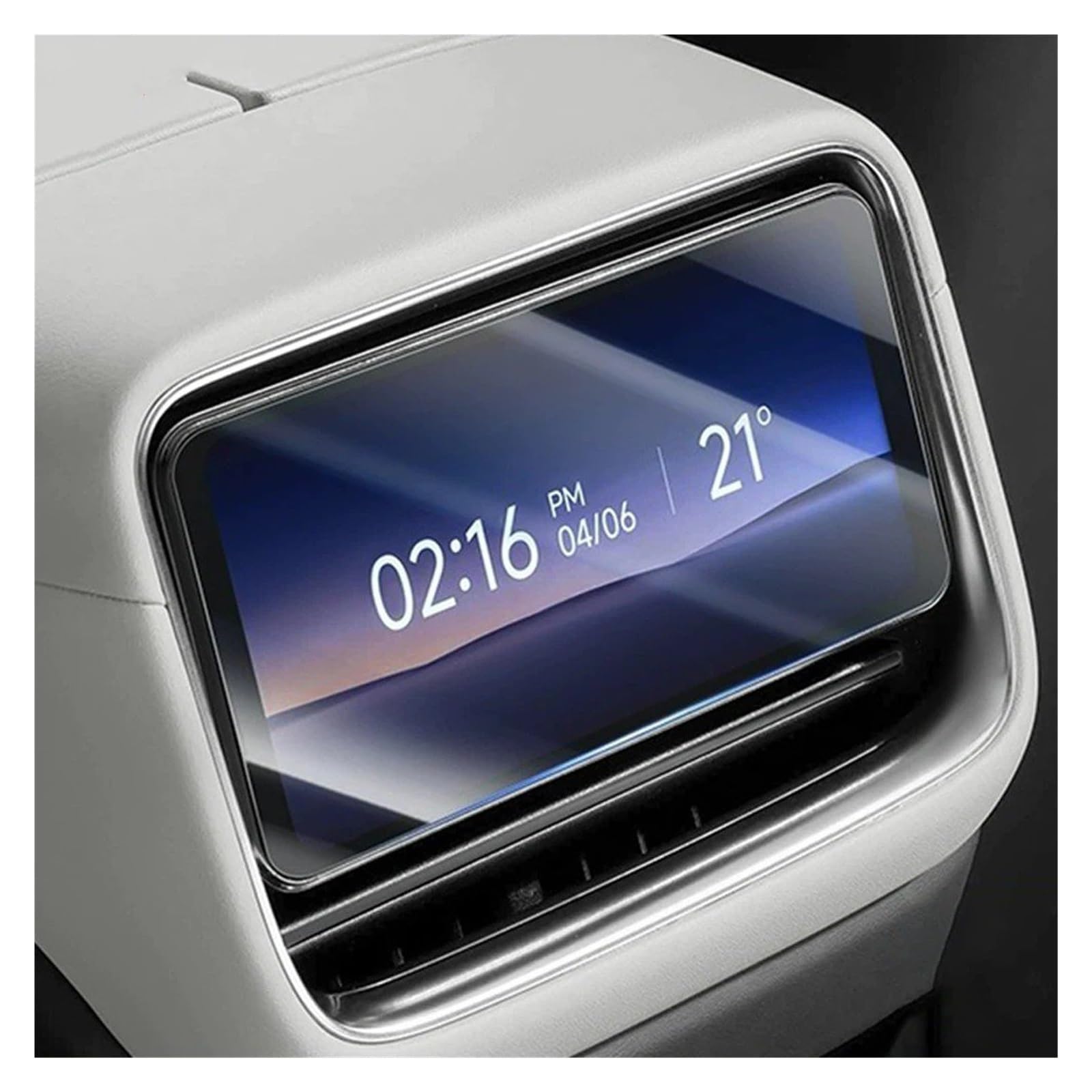 Película Protectora Navegación Para Xiaomi Para YU7 2025 Accesorios Coche Protector Pantalla Cristal Templado La Consola Central Navegación E Interior(White 2pcs)