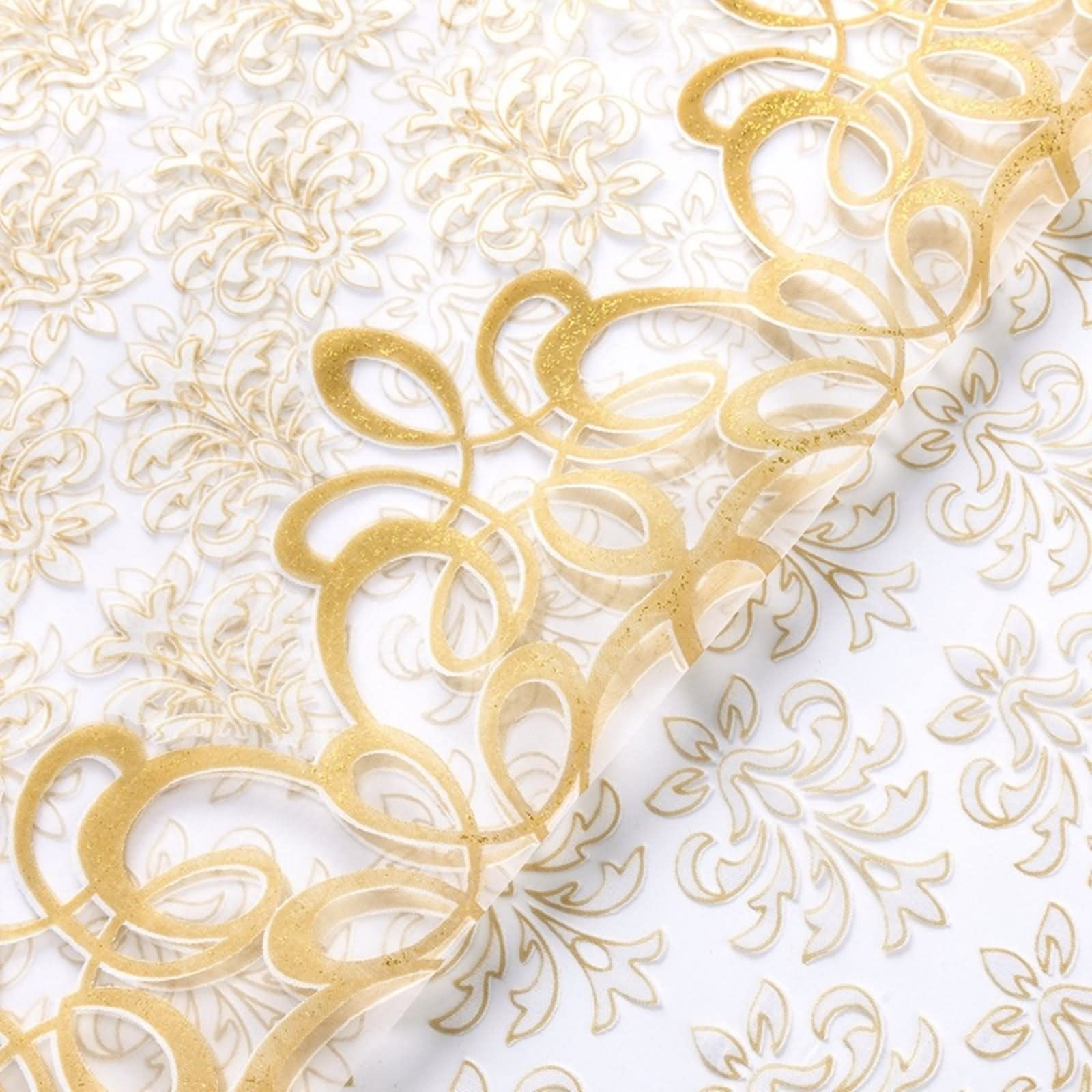 Vorhang Boho Style, Küchenvorhang Braun Transparente Blume Polyester 2 Stücke 107X214cm