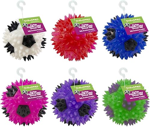 Miniatura 2 de Gnawsome Juguete de pelota de fútbol para perros de 3.5 pulgadas, mediano, limpia los dientes y promueve la salud dental y de las encías para tu