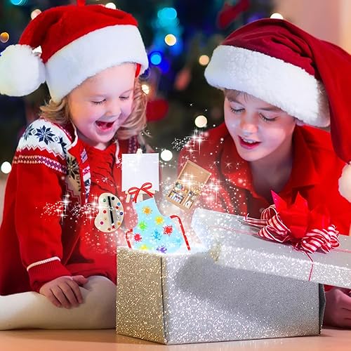 Miniatura 30 de Meooeck Juego de 6 accesorios de Navidad que incluye 2 ropa de vacaciones y 4 accesorios de juguete novedosos para niños (pesca)