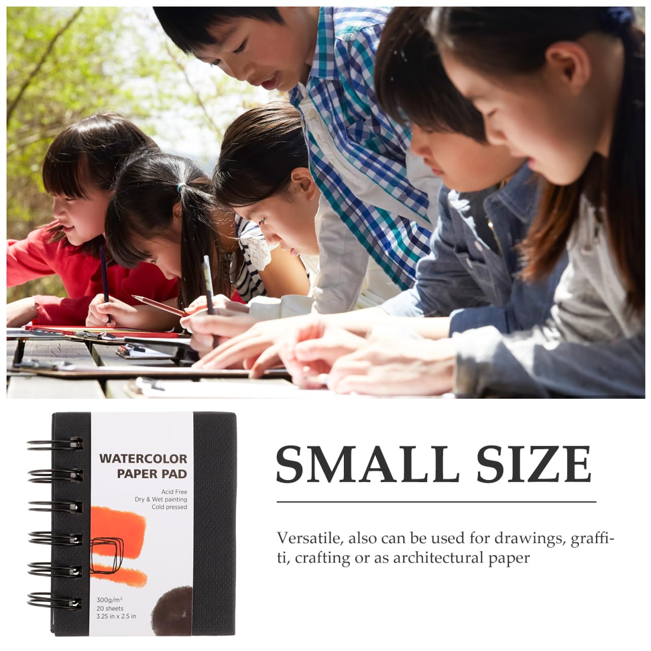 EXCEART Water Color Drawing Book - Watercolor Painting Sketchbook Blank Sketch Book Art Drawing Notebook Student Painting Marker Paper