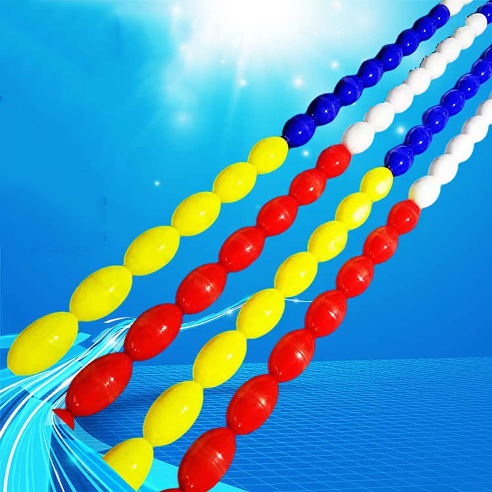GJZQDKX Floating Pool Safety Divider Lane Line, 3.3ft-82ft Pool Anti-Wave Safety Rope, Safety Floating Line For Pool Underground Pool(Nylon,25m/82ft)