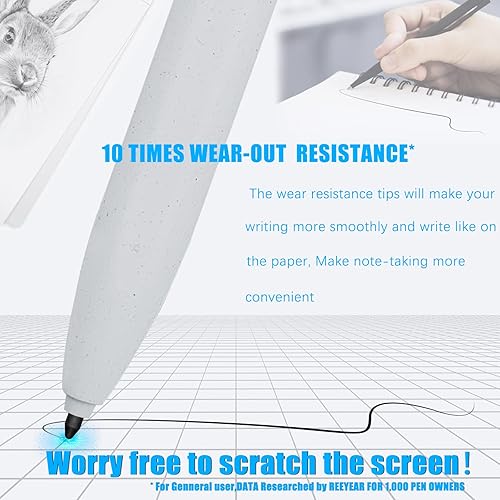 Miniatura 2 de 10 puntas de bolígrafo notables, puntas de repuesto para Samsung S Pen BOOX Super Note 21, HB, fibra resistente al desgaste, toma de notas, punta
