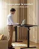 TRIUMPHKEY Electric Standing Desk 160x80cm Height Adjustable Desk with 3 Memory Smart Pannel with USB Charging for Home Office Rising Electric Table(Black&Black) - 4