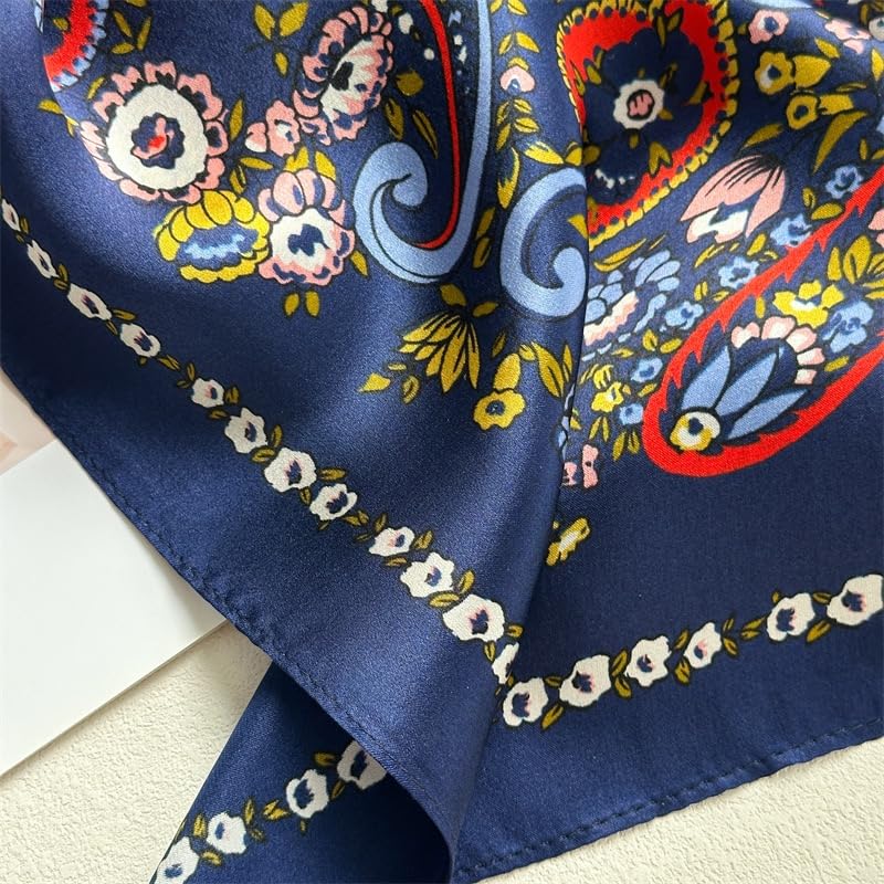 Image of ANDANTINO 100% Mulberry Silk Scarf -21 inch Square Neckerchief with Gift Packed