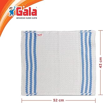 Gala Microfiber Advance Floor Cleaning Cloth(Pocha) for Mopping - White, Pack of 2 (163054)