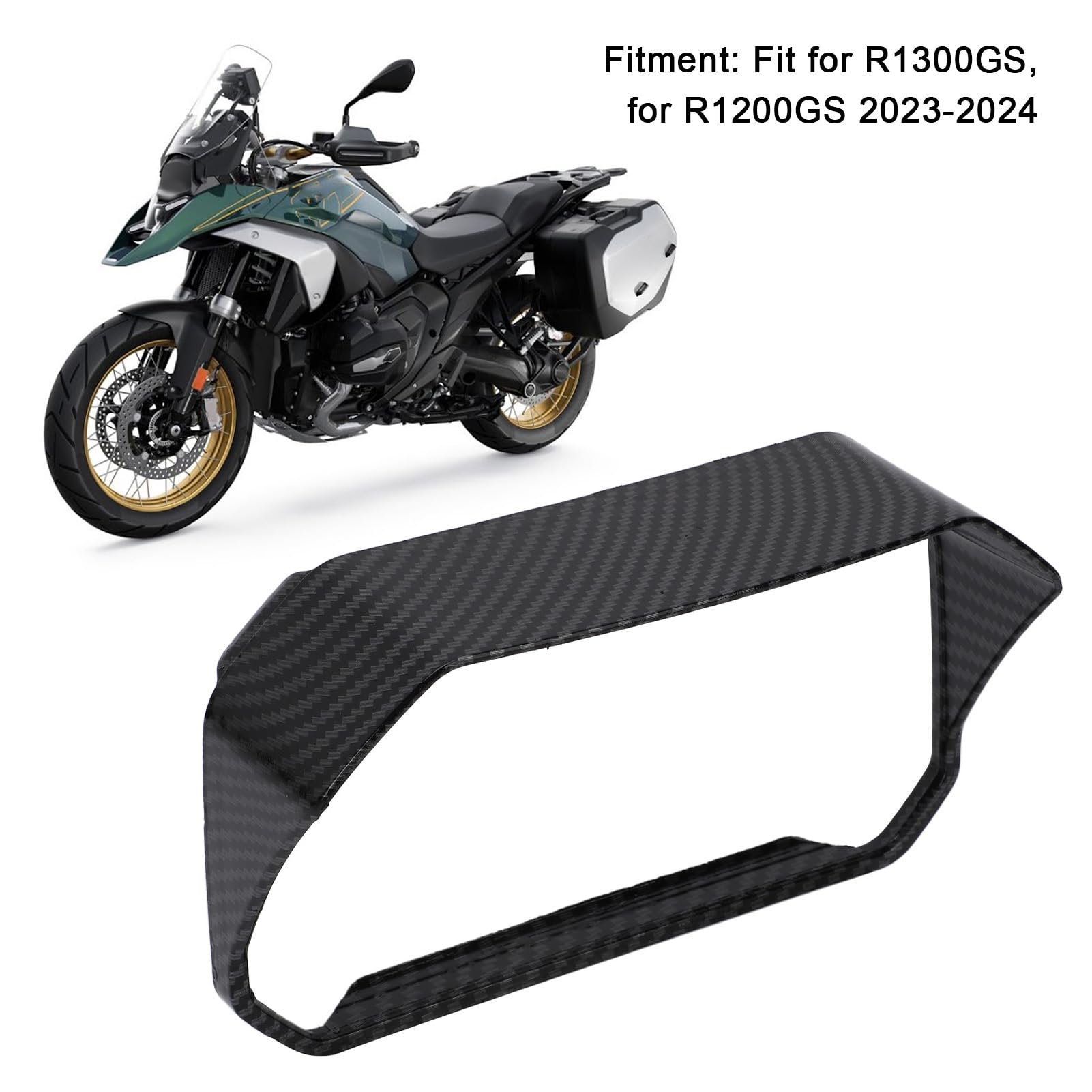 Pare-Soleil Instrument Moto Style Fibre De Carbone Pour R1300GS R1200GS 2023-2024 Avec Protection Écran LCD