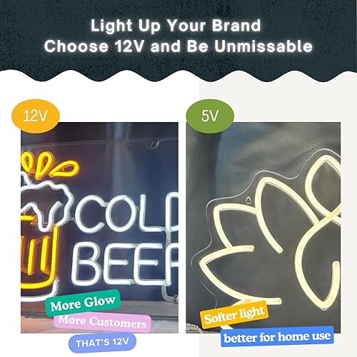 Miniatura 2 de Letreros de cerveza de neón para decoración de pared, letrero de neón de animación para cueva de hombre, 12 V, decoración de cerveza de rendimiento
