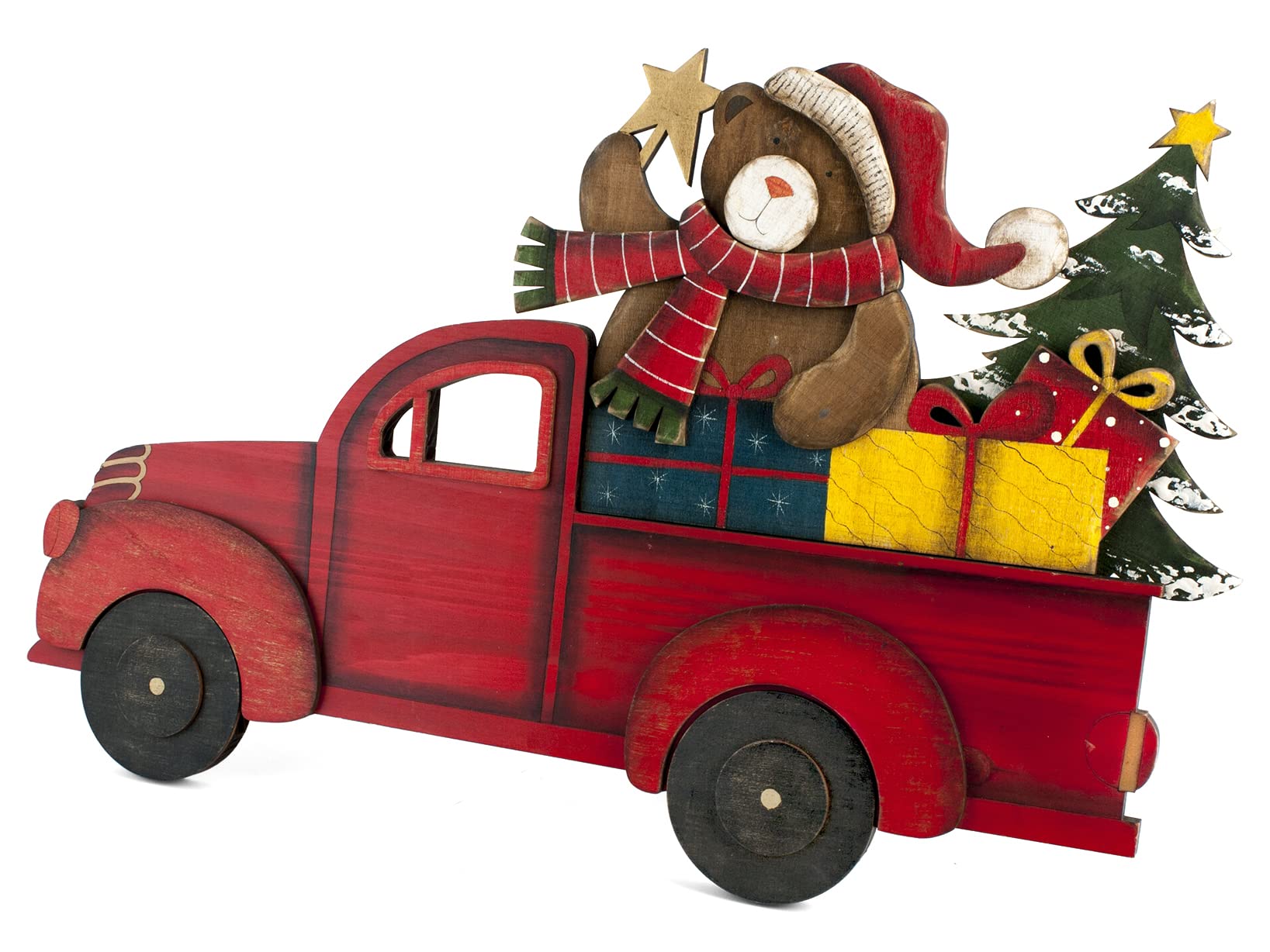 Furgoncino en bois H&H la magie d'un Noël traditionnel en famille